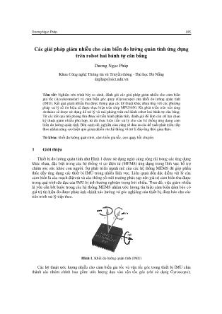 Các giải pháp giảm nhiễu cho cảm biến đo lường quán tính ứng dụng trên robot hai bánh tự cân bằng