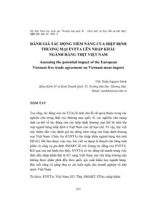 Đánh giá tác động tiềm năng của hiệp định thương mại EVFTA lên nhập khẩu ngành hàng thịt Việt Nam