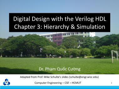 Digital Design with the Verilog HDL - Chapter 3: Hierarchy & Simulation