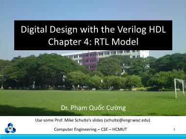 Digital Design with the Verilog HDL - Chapter 4: RTL Model