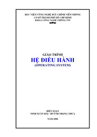 Giáo trình Hệ điều hành (Operating System) - Ninh Hải Xuân
