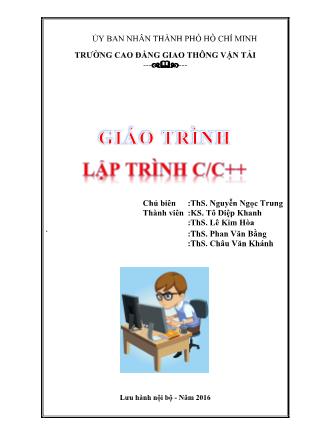 Giáo trình Lập trình C/C++ - Nguyễn Ngọc Trung