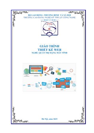 Giáo trình Thiết kế web - Trường Cao đẳng nghề kỹ thuật công nghệ