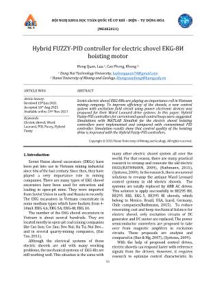 Hybrid FUZZY-PID controller for electric shovel EKG-8И hoisting motor