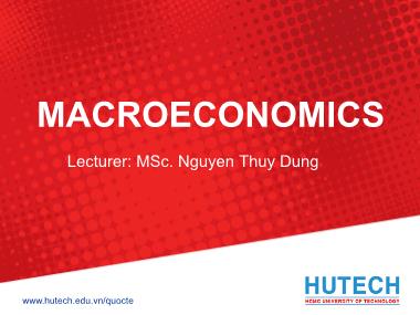 MACROECONOMICS - Nguyen Thuy Dung