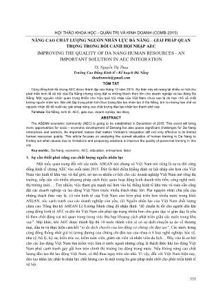 Nâng cao chất lượng nguồn nhân lực Đà Nẵng – giải pháp quan trọng trong bối cảnh hội nhập AEC