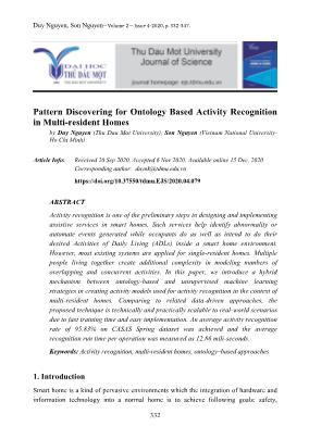 Pattern Discovering for Ontology Based Activity Recognition in Multi-resident Homes