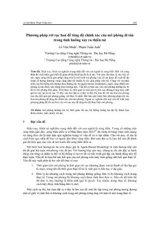 Phương pháp rời rạc hoá để tăng độ chính xác của mô phỏng di tản trong tình huống xảy ra thiên tai