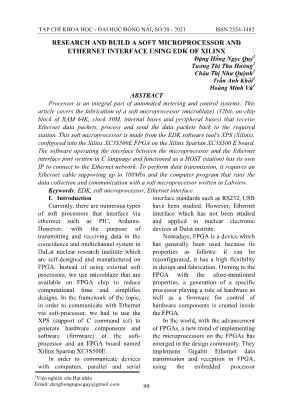 Research and build a soft microprocessor and ethernet interface using edk of xilinx