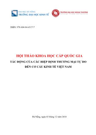 Tác động của các hiệp định thương mại tự do đến cơ cấu kinh tế Việt Nam