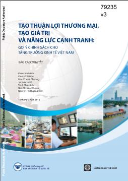 Tạo thuận lợi thương mại, tạo giá trị và năng lực cạnh tranh: Gợi ý chính sách cho tăng trưởng kinh tế Việt Nam