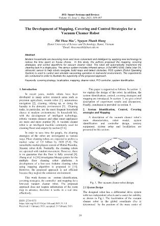 The Development of Mapping, Covering and Control Strategies for a Vacuum Cleaner Robot