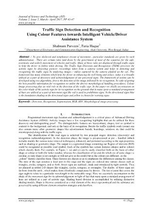 Traffic Sign Detection and Recognition Using Colour Features towards Intelligent Vehicle/Driver Assistance System