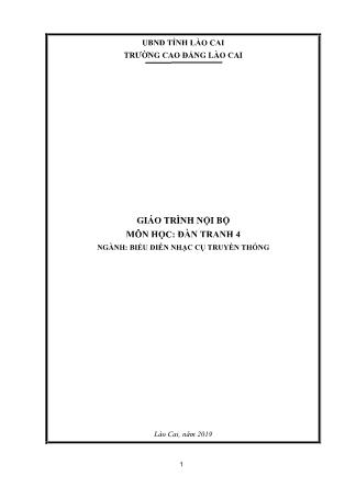 Giáo trình nội bộ Đàn tranh 4 - Trường Cao đẳng Lào Cai