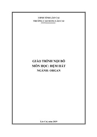 Giáo trình nội bộ Đệm hát - Trường Cao đẳng Lào Cai