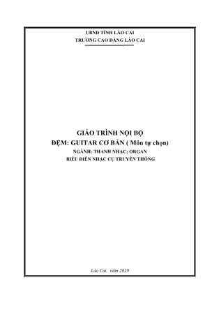 Giáo trình nội bộ Guitar cơ bản (Môn tự chọn) - Trường Cao đẳng Lào Cai