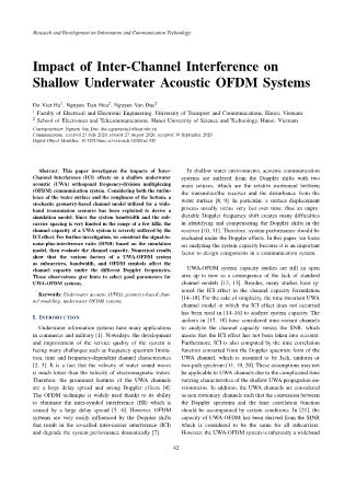 Impact of Inter-Channel Interference on Shallow Underwater Acoustic OFDM Systems