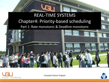 Real-Time Systems - Chapter 4: Priority-based scheduling - Part 1: Rate monotonic & Deadline monotonic