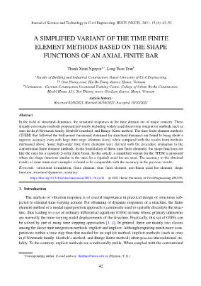A simplified variant of the time finite element methods based on the shape functions of an axial finite bar