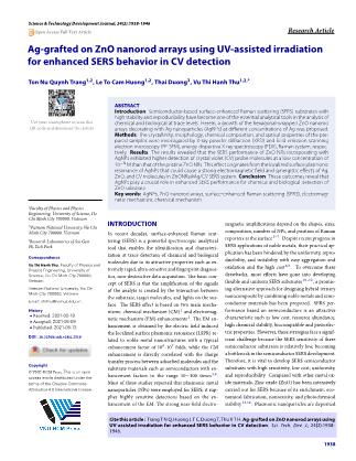 Ag-grafted on ZnO nanorod arrays using UV-assisted irradiation for enhanced SERS behavior in CV detection