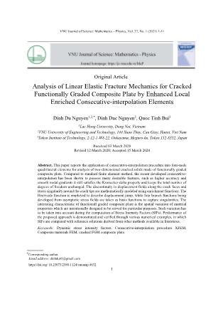 Analysis of Linear Elastic Fracture Mechanics for Cracked Functionally Graded Composite Plate by Enhanced Local Enriched Consecutive-interpolation Elements
