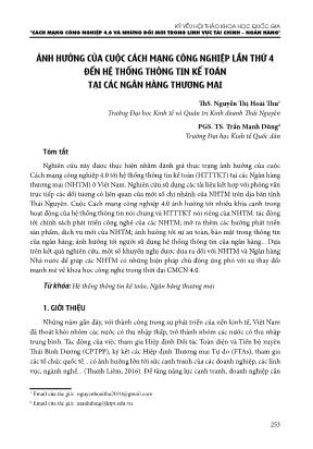 Ảnh hưởng của cuộc cách mạng công nghiệp lần thứ 4 đến hệ thống thông tin kế toán tại các ngân hàng thương mại