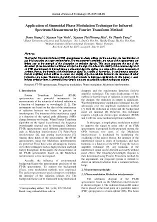 Application of sinusoidal phase modulation technique for infrared spectrum measurement by fourier transform method
