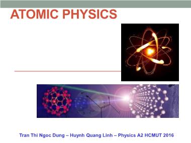 Atomic physics - Tran Thi Ngoc Dung