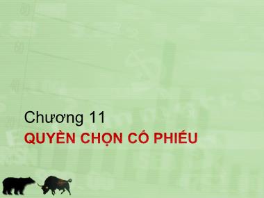 Bài giảng Đầu tư tài chính - Chương 12: Quyền chọn cổ phiếu - Trần Thị Thái Hà