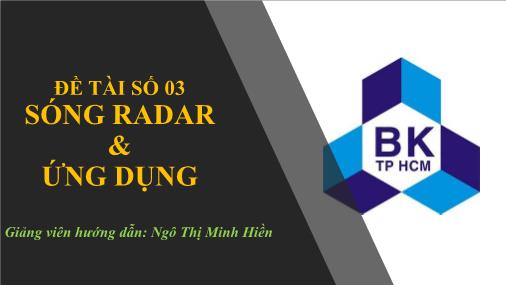 Đề tài Sóng radar và ứng dụng