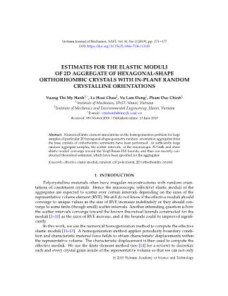Estimates for the elastic moduli of 2d aggregate of hexagonal-shape orthorhombic crystals with in-plane random crystalline orientations