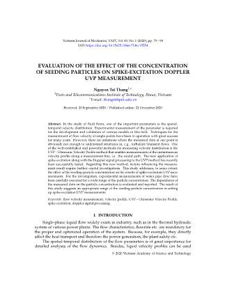 Evaluation of the effect of the concentration of seeding particles on spike-excitation doppler uvp measurement