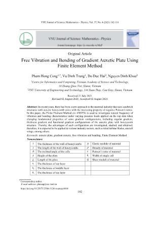 Free Vibration and Bending of Gradient Auxetic Plate Using Finite Element Method