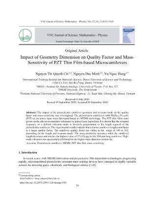 Impact of Geometry Dimension on Quality Factor and MassSensitivity of PZT Thin Film-based Microcantilevers