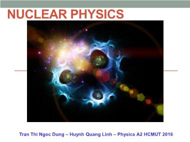 Nuclear physics - Tran Thi Ngoc Dung