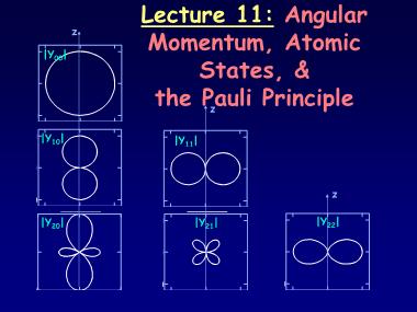 Physics A2 - Lecture 11: Angular Momentum, Atomic States, & the Pauli Principle - Huynh Quang Linh