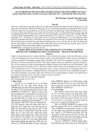 Quản trị rủi ro tín dụng đối với khách hàng doanh nghiệp tại ngân hàng thương mại cổ phần Sài Gòn thương tín – chi nhánh Thái Nguyên