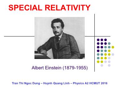 Special relativity - Tran Thi Ngoc Dung