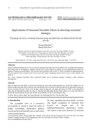 Ứng dụng các bộ lọc có hướng Gaussian trong việc phát hiện các khuyết tật trên bề mặt kết cấu