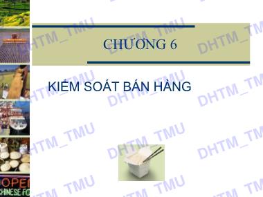 Bài giảng Quản trị TNKD - Chương 6: Kiểm soát bán hàng