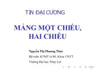 Bài giảng Tin học đại cương - Bài 7: Mảng một chiều, hai chiều - Nguyễn Thị Phương Thảo