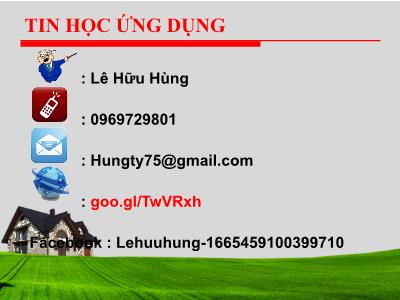 Bài giảng Tin học ứng dụng - Chương 1: Window & internet - Lê Hữu Hùng