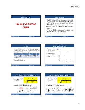 Bài giảng Toán cao cấp 1 - Chương 5c: Hồi quy và tương quan