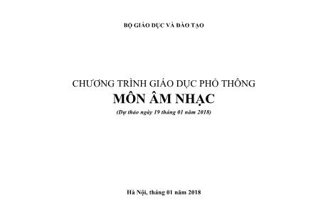 Chương trình giáo dục phổ thông môn Âm nhạc