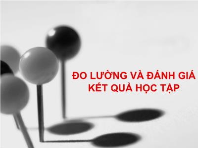 Đo lường và đánh giá kết quả học tập