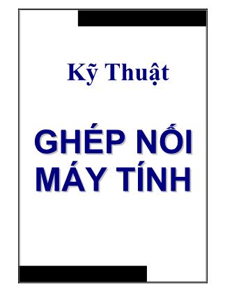 Giáo trình Kỹ thuật ghép nối máy tính