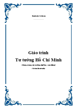 Giáo trình Tư tưởng Hồ Chí Minh - Mạch Quang Thắng