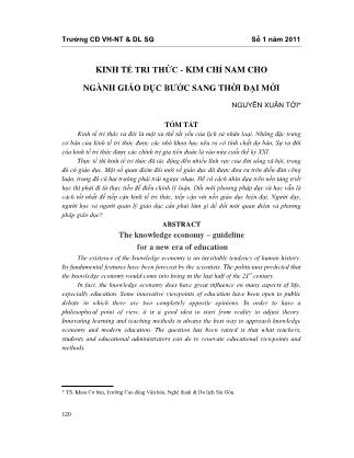 Kinh tế tri thức - Kim chỉ nam cho ngành giáo dục bước sang thời đại mới