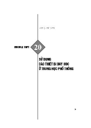 Module THPT 20: Sử dụng các thiết bị dạy học ở trung học phổ thông - Ngô Quang Sơn