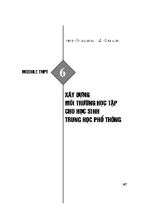 Module THPT 6: Xây dựng môi trường học tập cho học sinh trung học phổ thông - Phạm Hồng Quang